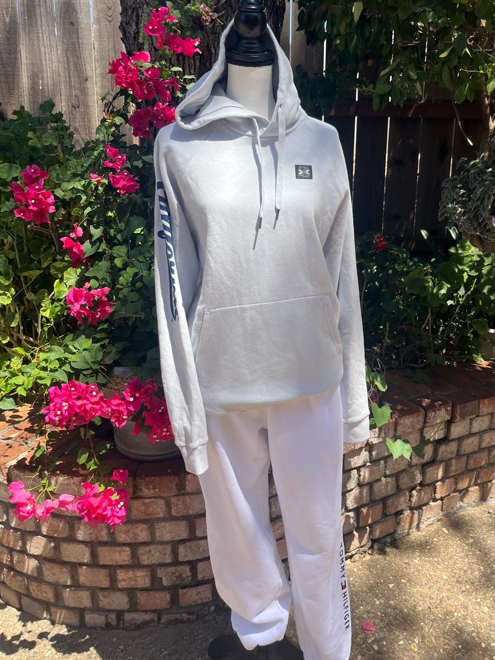 Under Armour Pale Blue Pullover Hoodie with California Sleeve